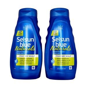 (2) Selsun Blue Naturals Anti-Dandruff Shampoo 2-Pack New Cleaner Formula B3+E